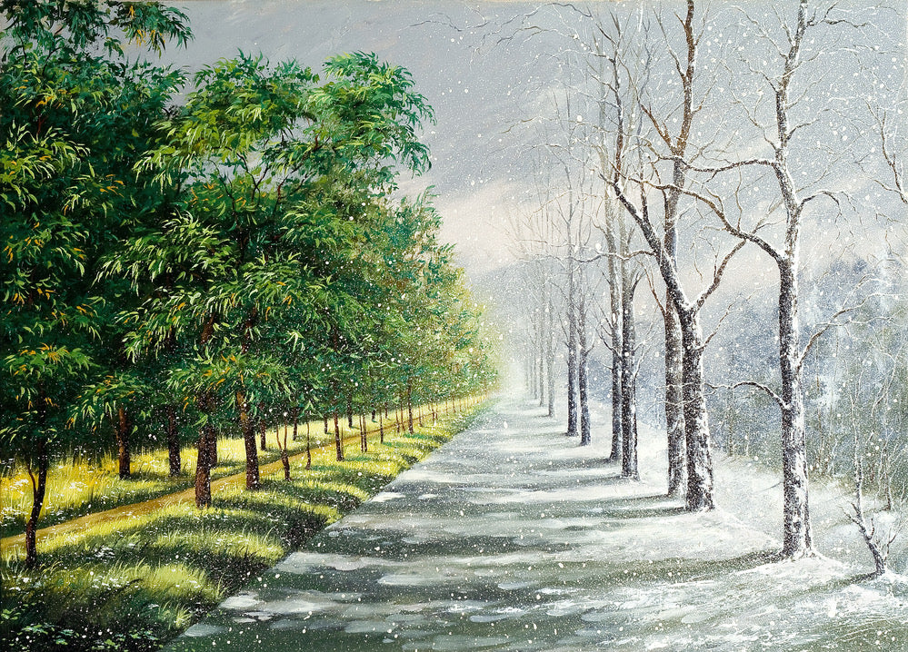 Summer Forest & Snow Forest Paint Print 100% Australian Made