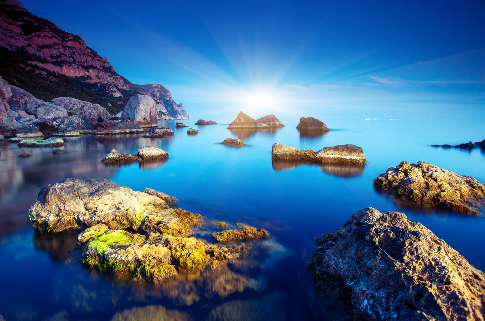 Sea with Rocks Scenery Photograph Print 100% Australian Made