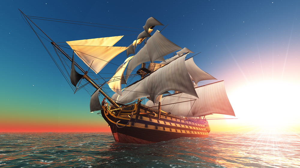 Ship Sailing on Beach Photograph Print 100% Australian Made