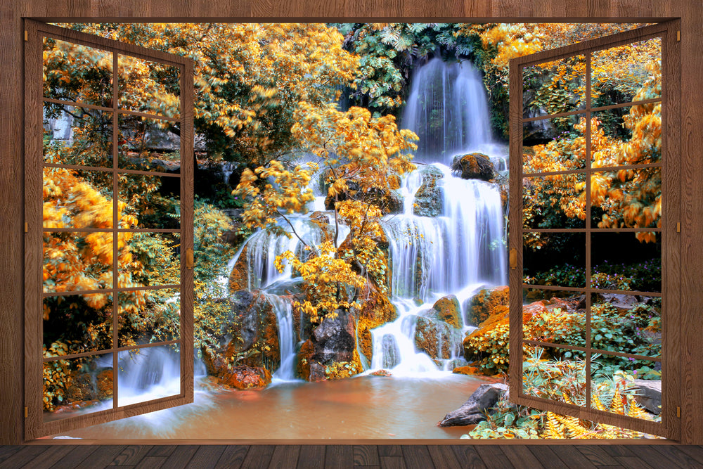Stunning Waterfall Scenery Photograph Home Decor Premium Quality Poster Print Choose Your Sizes