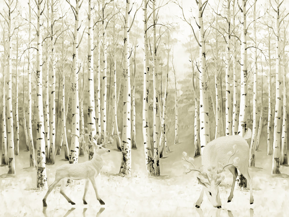 Reindeers in Forest Print 100% Australian Made