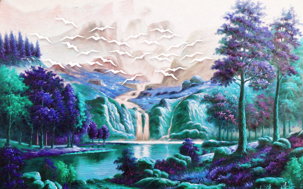 Nature Landscape 3D Oil Painting Home Decor Premium Quality Poster Print Choose Your Sizes