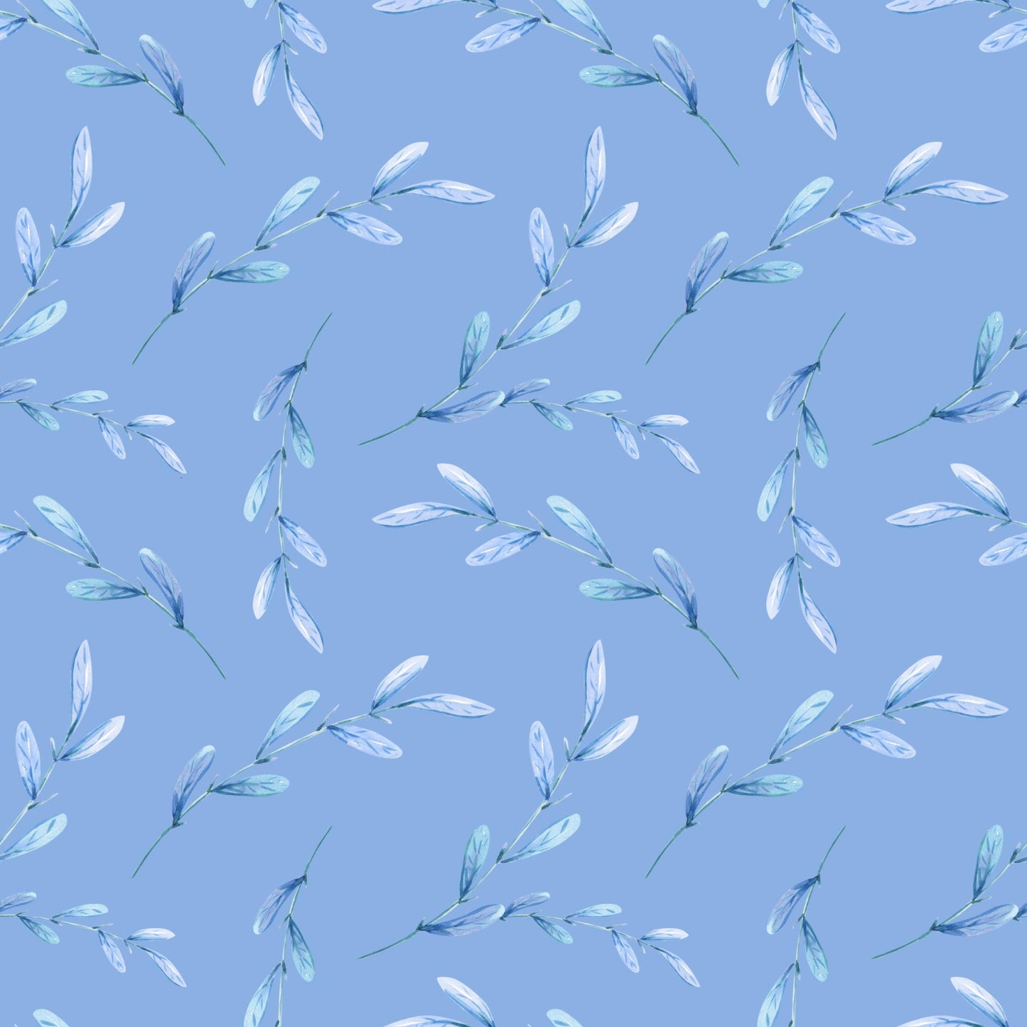 Square Canvas Spring Leaves Vector Art Design High Quality Print 100% Australian Made