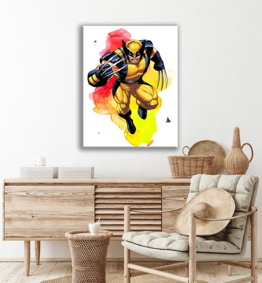 Wolverine Superhero's Watercolour Arts Print Premium Canvas Ready to Hang High Quality choose sizes