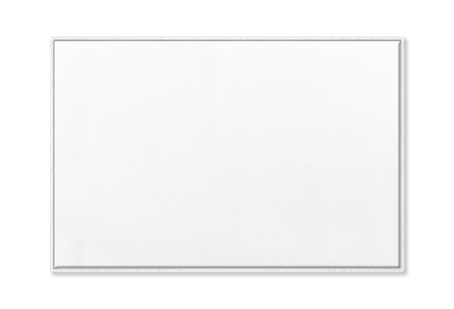 Stretched Blank Canvas with Floating Frame 100% Cotton for Acrylic White