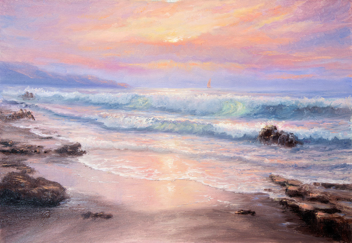 Sea Scenery Oil Painting Print 100% Australian Made