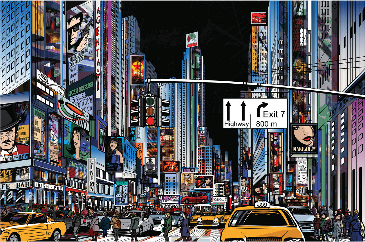 Busy City Scenery Photograph Print 100% Australian Made