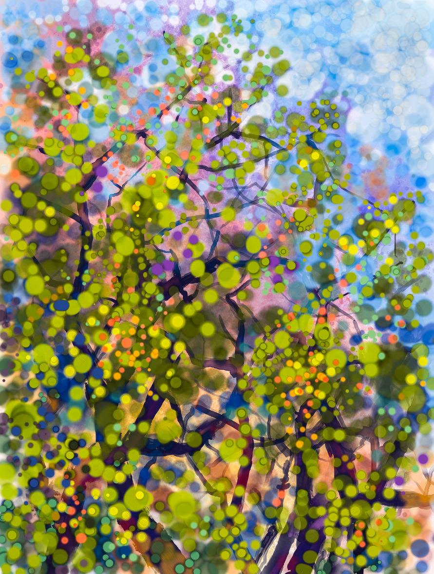 Colorful Flower Tree Painting Print 100% Australian Made