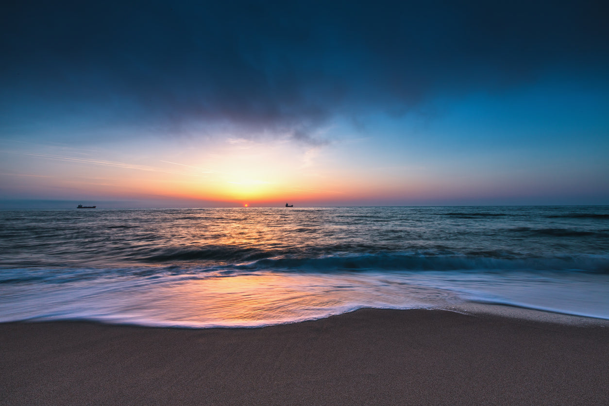 Sea Sunset Scenery Photograph Home Decor Premium Quality Poster Print Choose Your Sizes