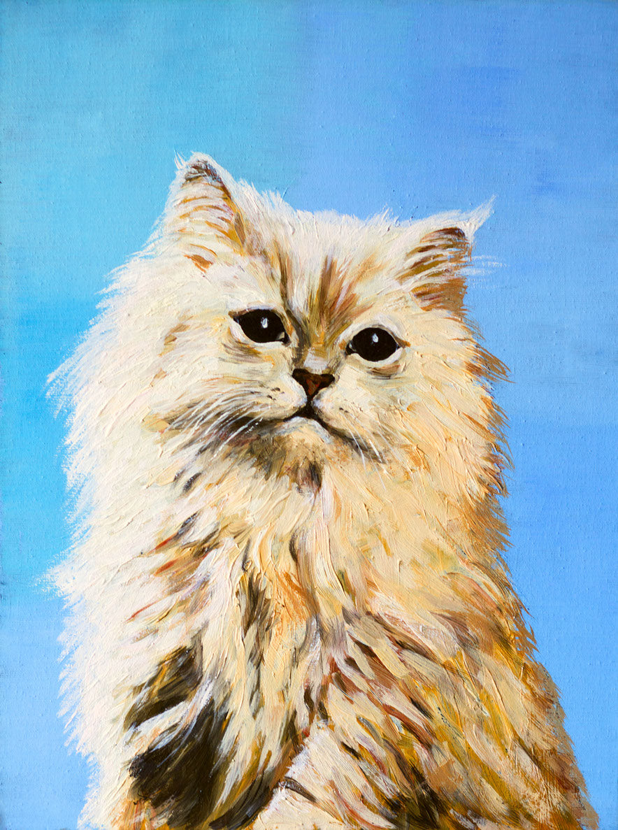 Cat Portrait Oil PaintingPrint 100% Australian Made