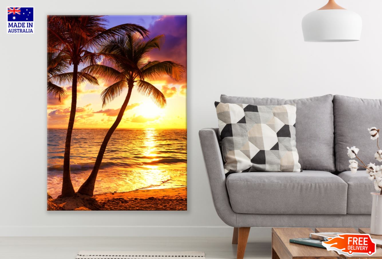 Palm Sunset 2024 Canvas