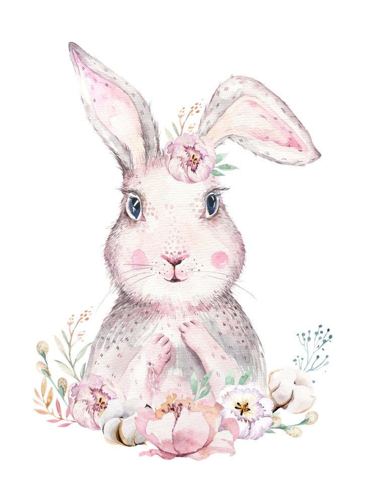 Rat with Flowers Watercolor Painting Print 100% Australian Made