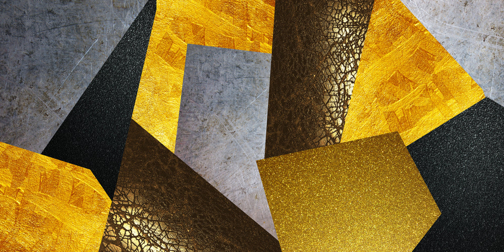 Gold Brown & Blue Abstract Design Home Decor Premium Quality Poster Print Choose Your Sizes