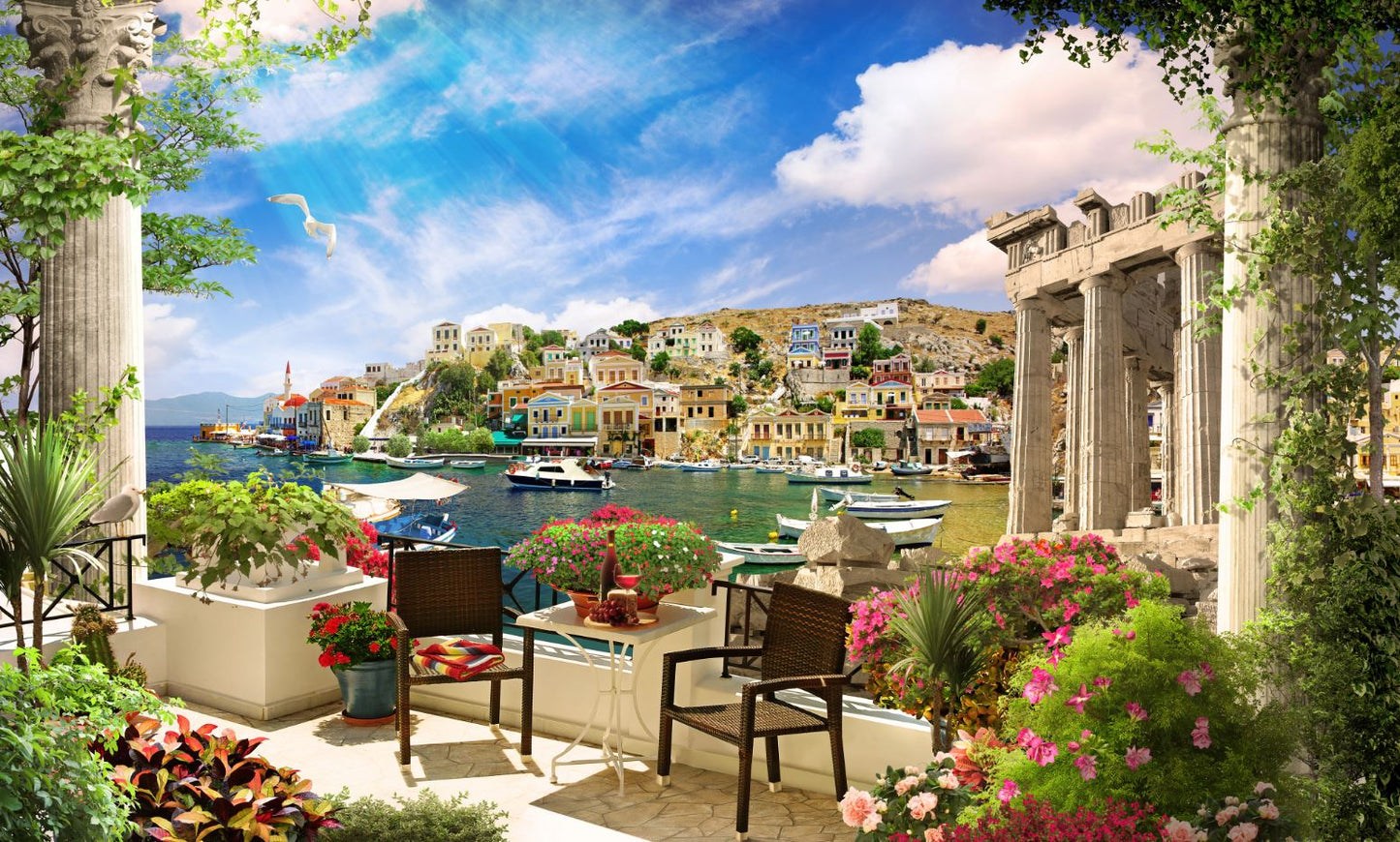 Village Digital Painting Print 100% Australian Made