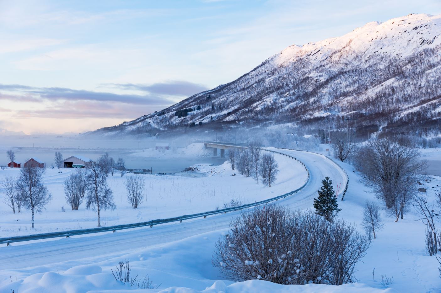 Road Covered with Snow Photograph Print 100% Australian Made
