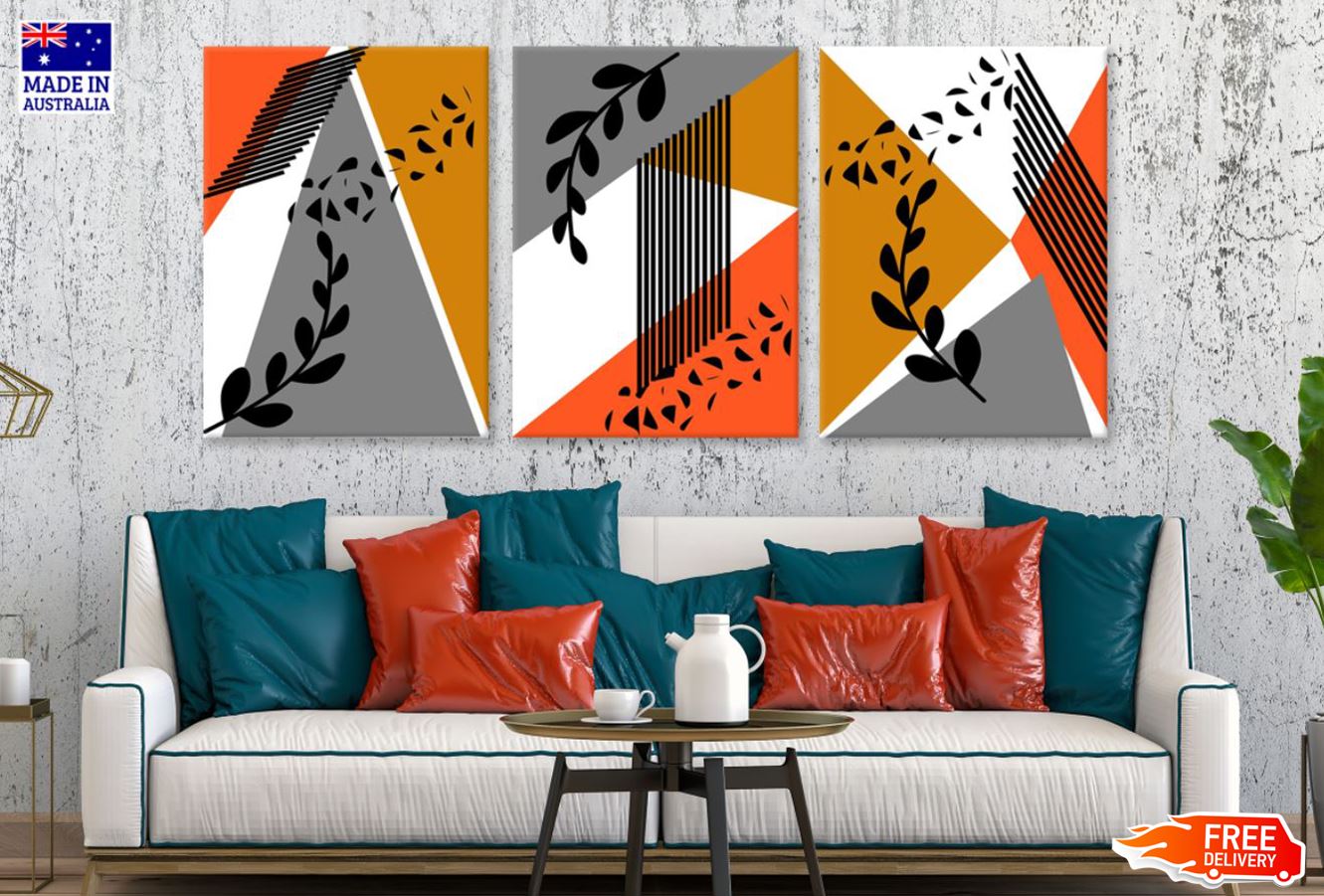 3 Set of Minimalist Leaves Art High Quality Print 100% Australian Made Wall Canvas Ready to Hang