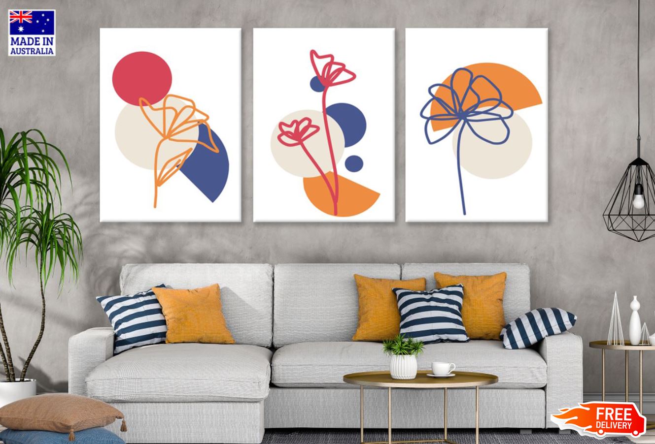 3 Set of Minimalist Plants Art High Quality Print 100% Australian Made Wall Canvas Ready to Hang