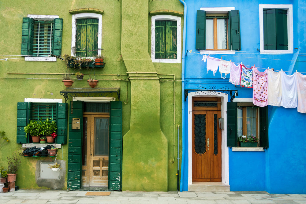 Colorful Houses Photograph Home Decor Premium Quality Poster Print Choose Your Sizes
