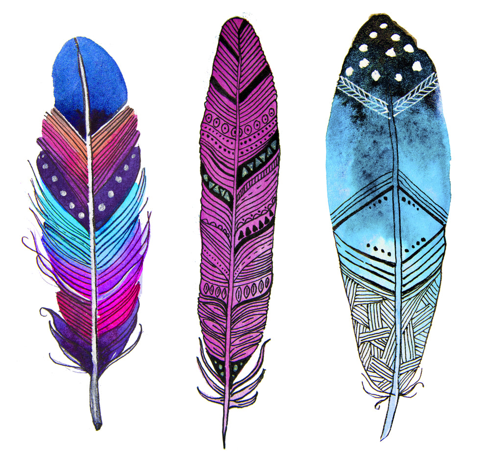 Native Feather Popular multicoloured Print 100% Australian Made