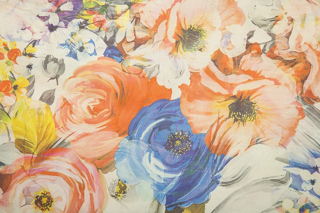 Colorful Floral Pattern Watercolor Painting Print 100% Australian Made