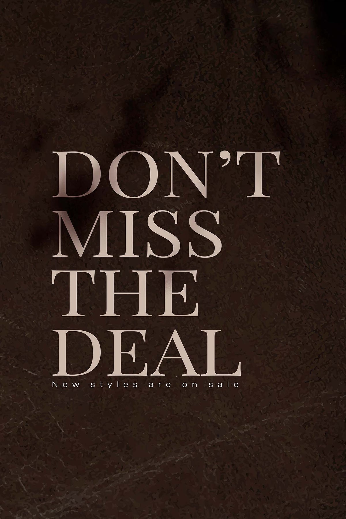 Do Not Miss The Deal Retail Store 5mm thick Plastic Poster Ready to Hang 90x60cm