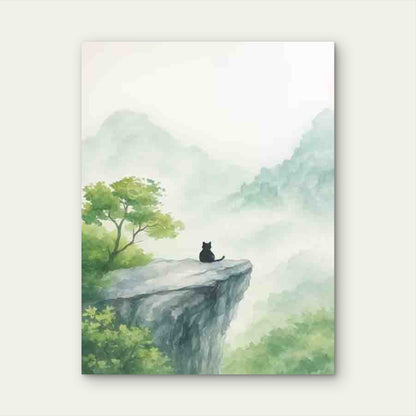Featuring a Mountain Cat 40x60cm Metal Print Ready to Hang