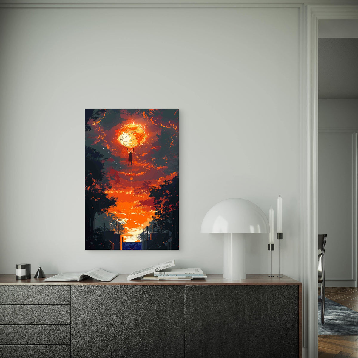 Giant Orb Manifestation A Cosmic Journey 60x90cm Metal Print Ready to Hang