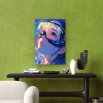 Cybernetic Vision Metal Print Ready to Hang