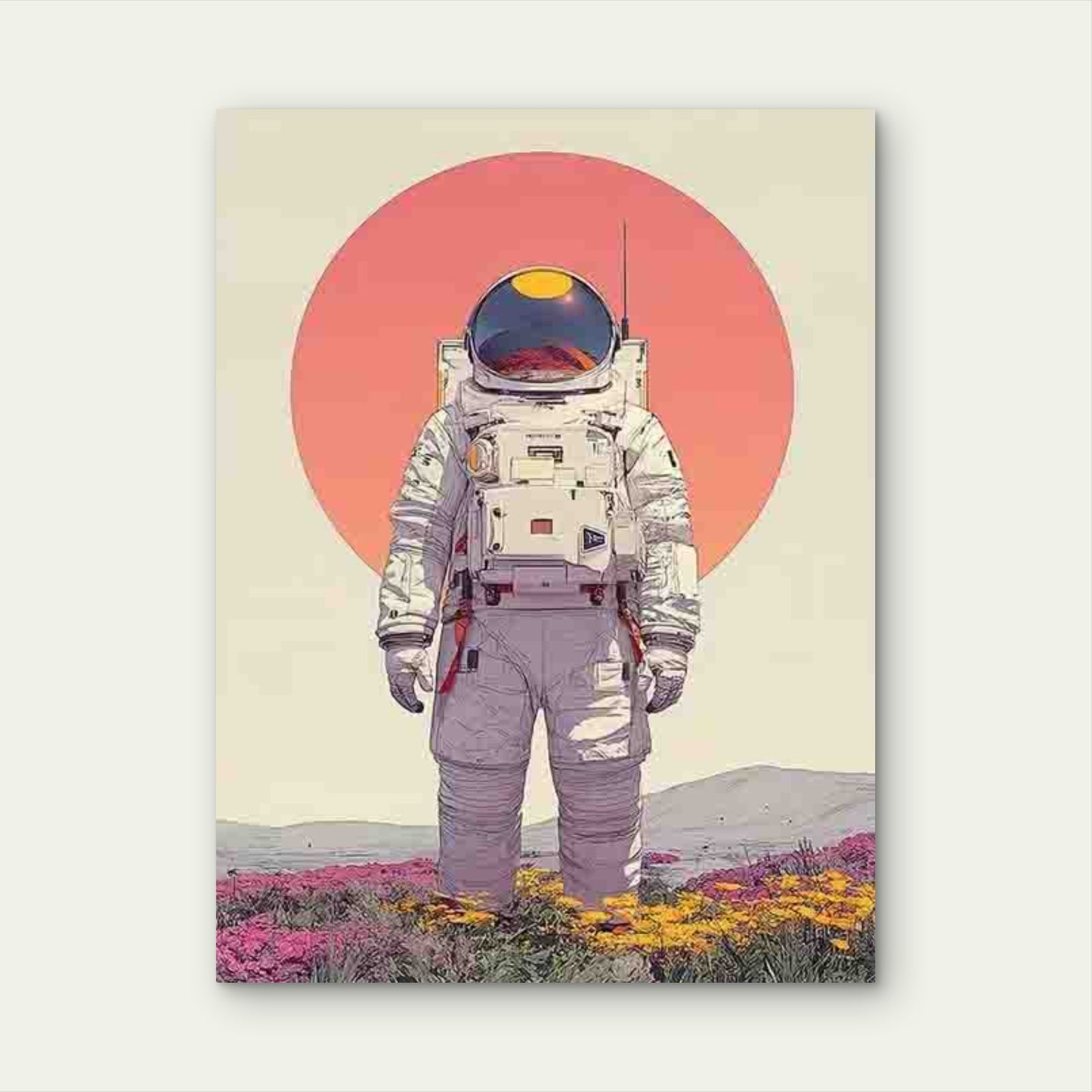 Space Adventure Theme 60x90cm Metal Print Ready to Hang