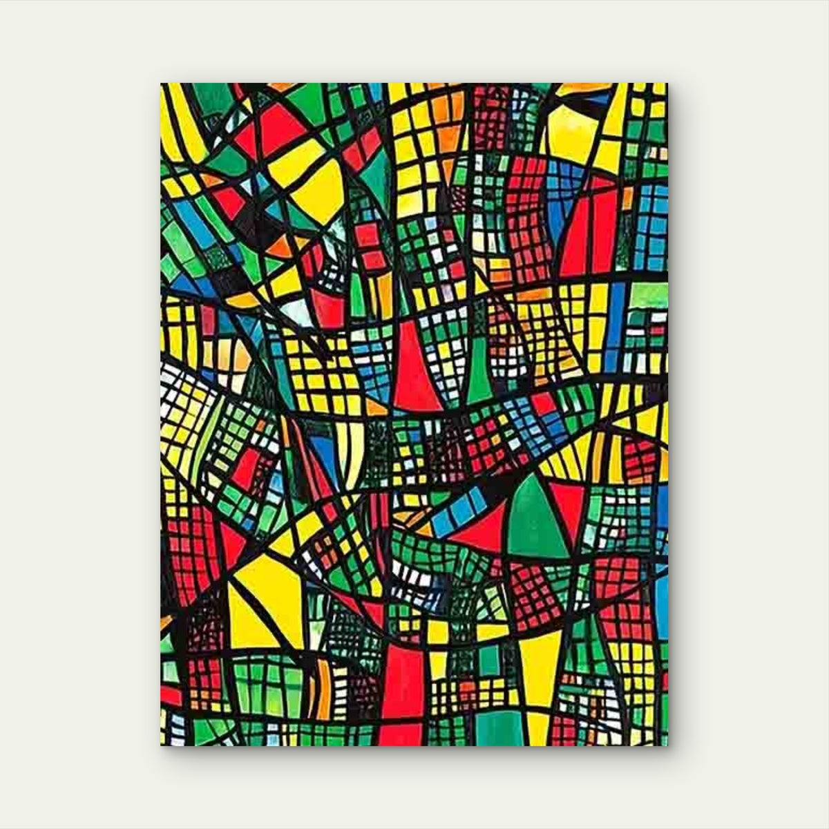 Abstract Geometric Color Splice 60x90cm Metal Print Ready to Hang