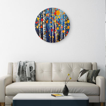 Vibrant Blooming Flower Forest Acrylic Glass Rounded Print Tempered Glass Wall Art 100% Made in Australia Ready to Hang