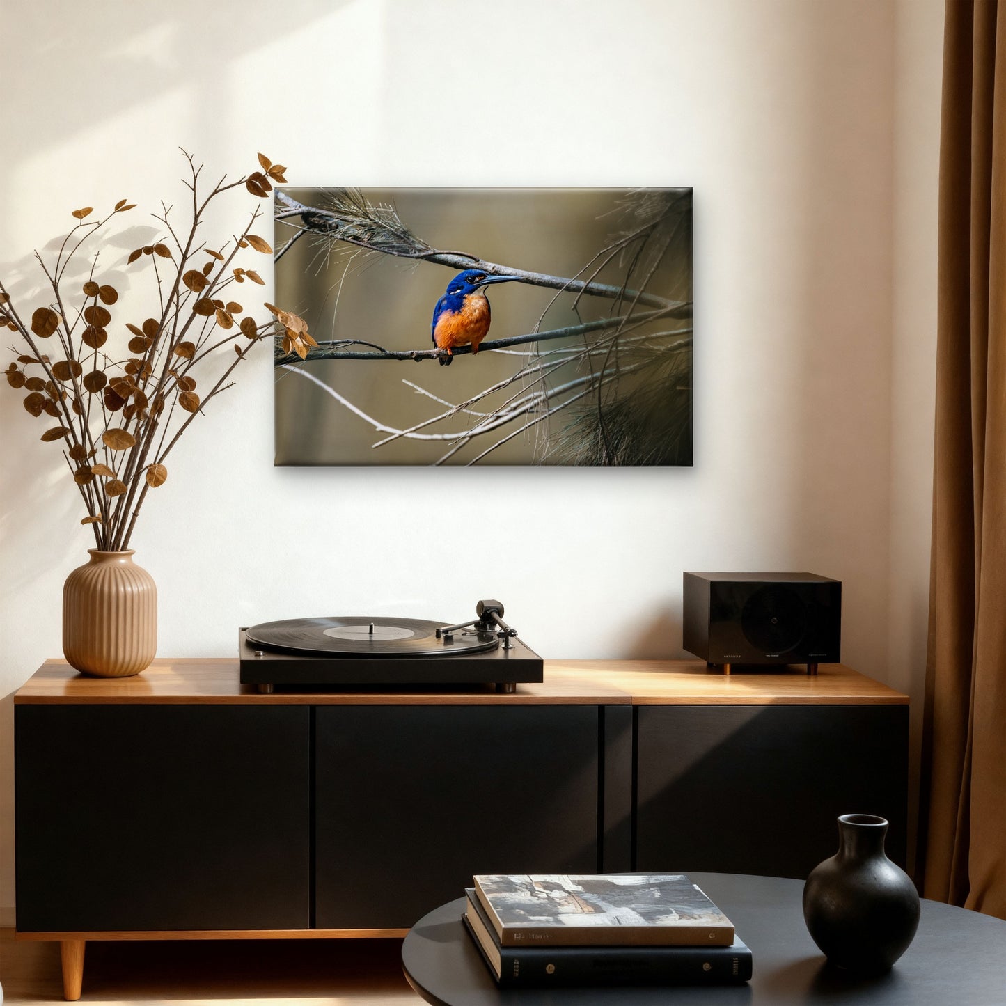 Azure Kingfisher Nature Wall Art Decor 100% Australian Made