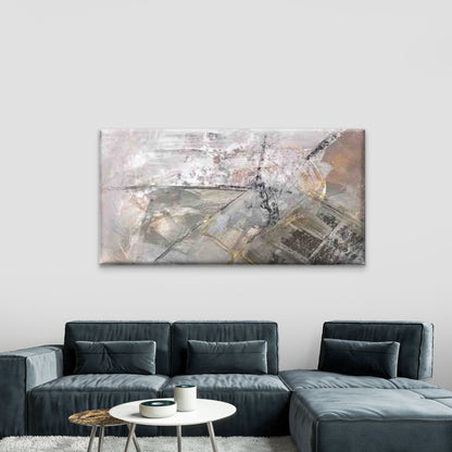 Abstract with Golden Leaf Accen Wall Art Canvas Office Home Room Framed 120x60cm