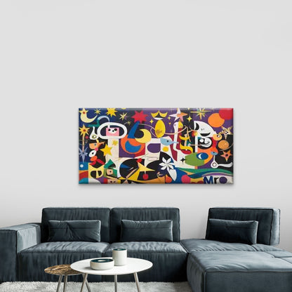 Multicolor Abstract Geometric Wall Art Canvas Office Home Room Framed 120x60cm