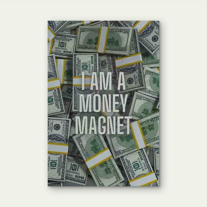 I AM A MONEY MAGNET 60x90cm Metal Print Ready to Hang