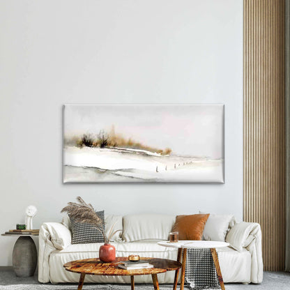 Snowy Mountain & Pine Tree Wall Art Canvas Office Home Room Framed 120x60cm