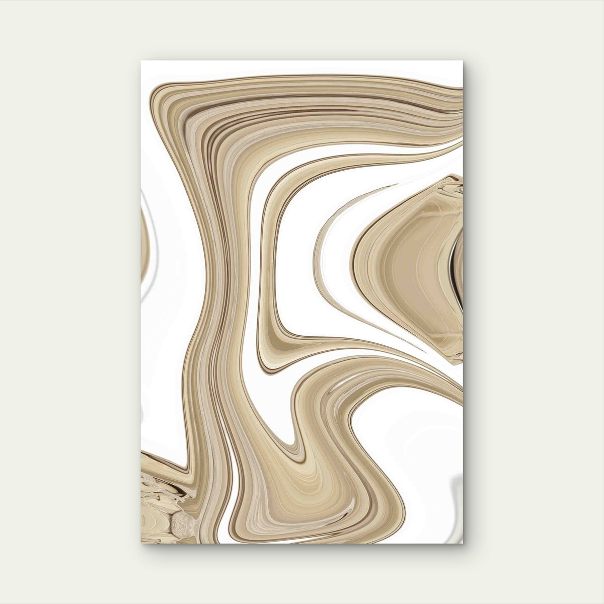 Abstract Marble Background Brown White Cream Metal Print Ready to Hang