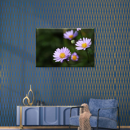 Australian Native Purple Brachyscome Daisy Wall Art Decor 100% Australian Made