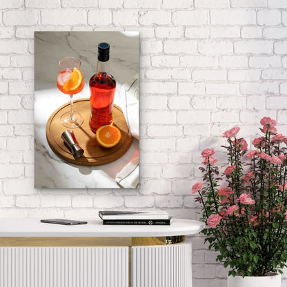 Delicious Italian Cocktail 40x60cm Metal Print Ready to Hang
