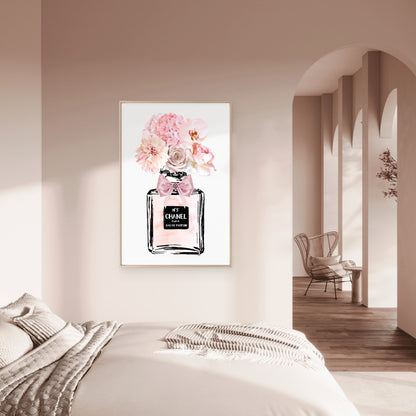 Fashion Perfume Bottle with Flowers Print 100% Australian Made