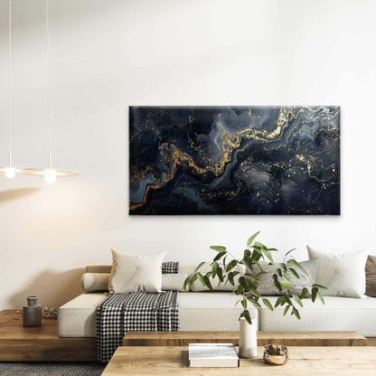 Golden Marble Texture Wall Art Canvas Office Home Room Framed 120x60cm