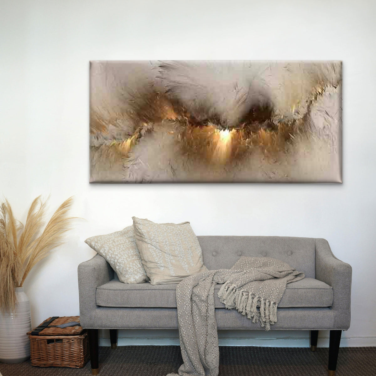 Spectacular Thunder Clouds Wall Art Canvas Office Home Room Framed 120x60cm