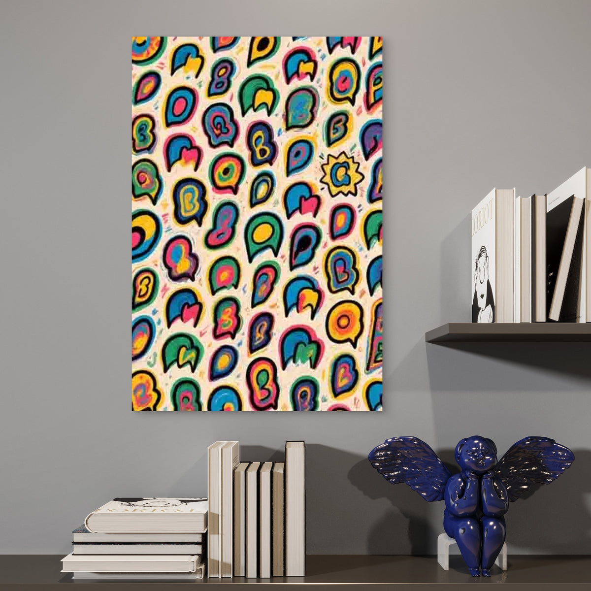 Abstract Colorful Patterns Metal Print Ready to Hang