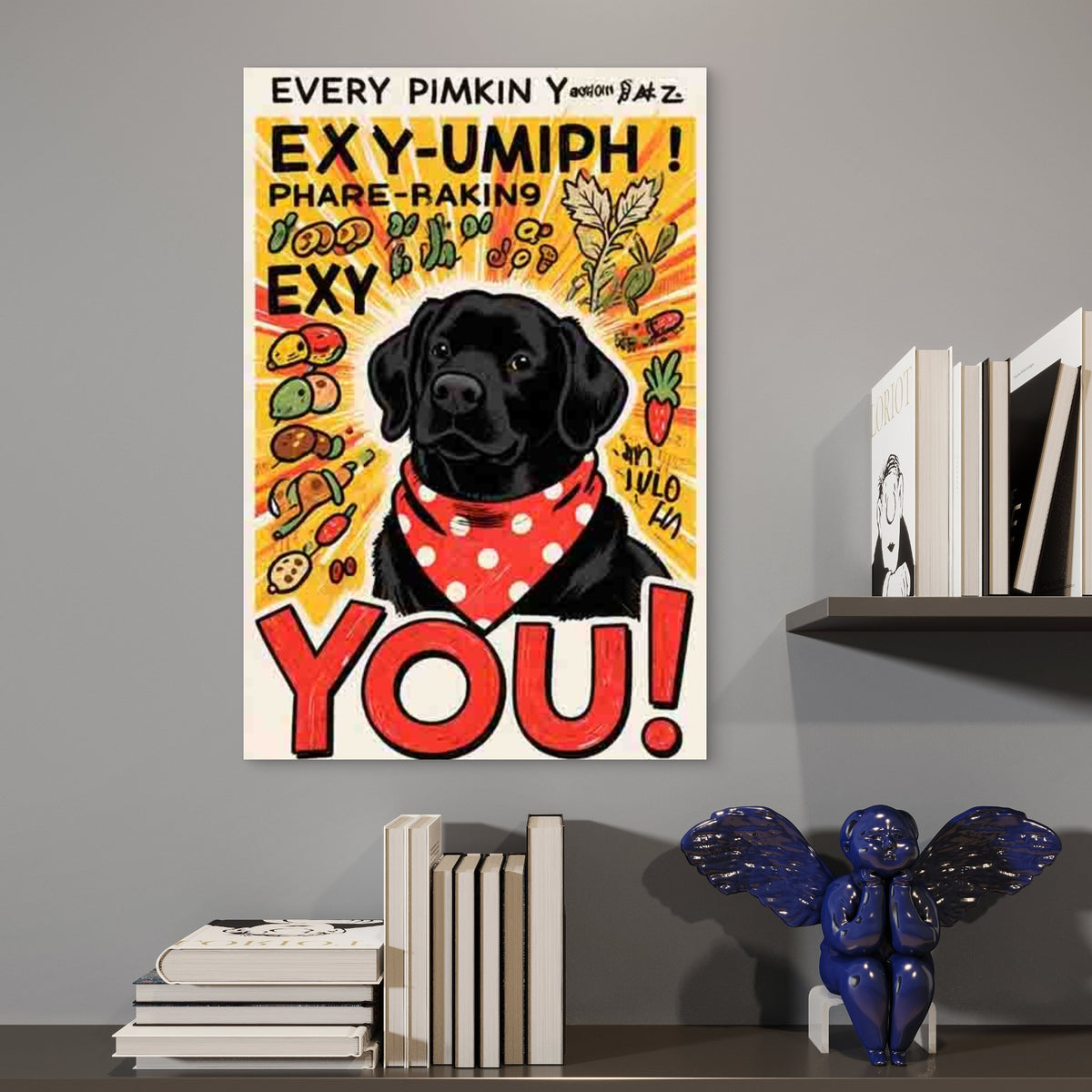 Dog - Themed Abstract Metal Print Ready to Hang