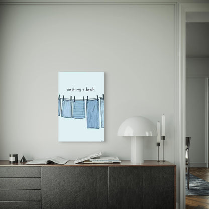 Clothes Drying in The Breeze 60x90cm Metal Print Ready to Hang