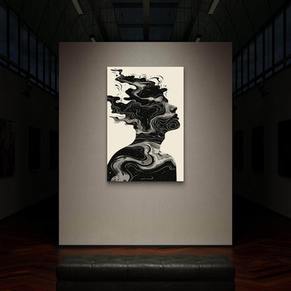 Digital Art Style Illustration Mental Health Day Awareness 60x90cm Metal Print Ready to Hang