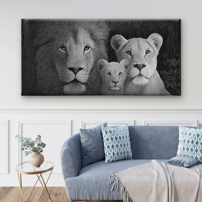 - Contemporary Minimalist & Lioness Wall Art Canvas Office Home Room Framed 120x60cm