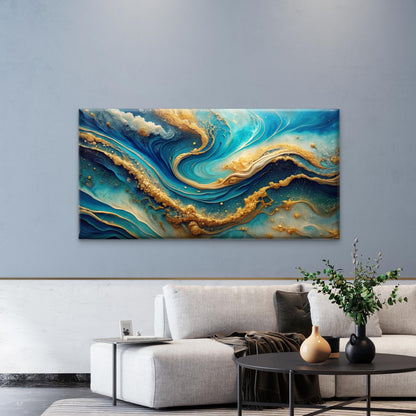 Abstract Ocean Art Natural Wall Art Canvas Office Home Room Framed 120x60cm