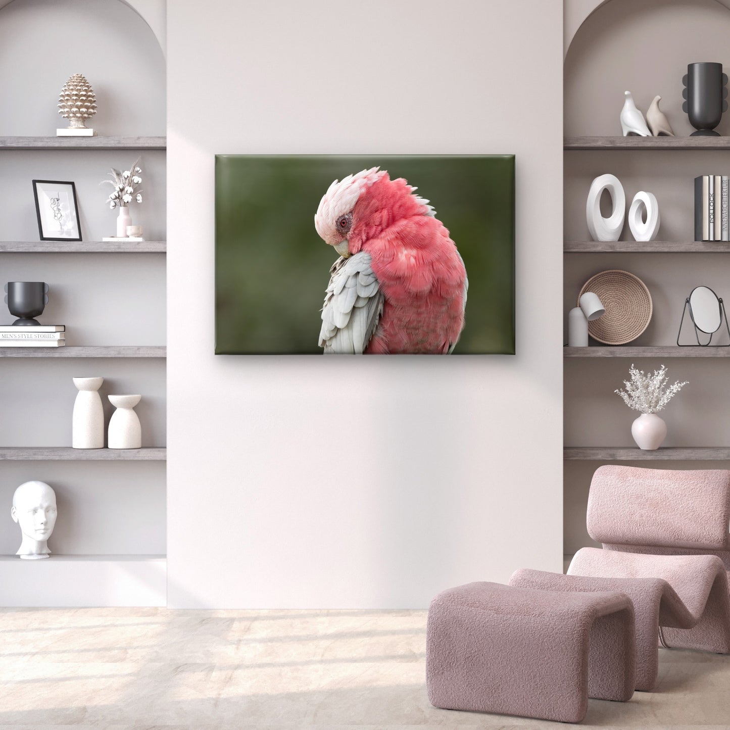 Galah Preening Feathers Gold Coast Queensland Wall Art Decor 100% Australian Made