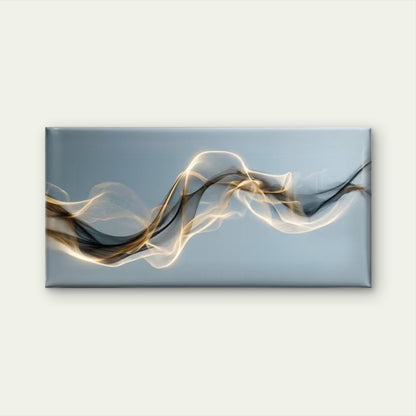 White Grey Blue Beige Gradient Wall Art Canvas Office Home Room Framed 120x60cm